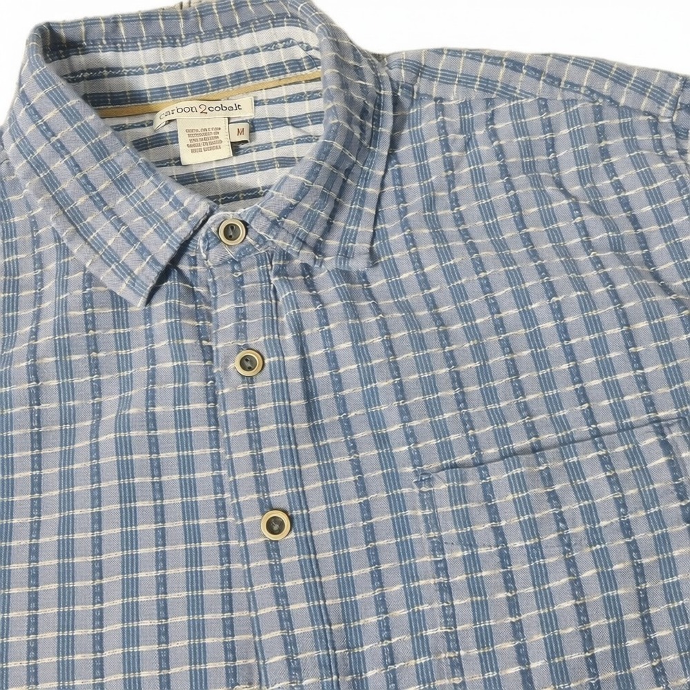 Carbon 2 Cobalt‎ Long sleeve soft casual button down shirt Medium Camp M Check